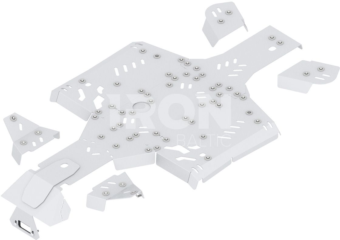 Skid plate full set (aluminium): CFMOTO CFORCE 450-L / 520-L (2022+)