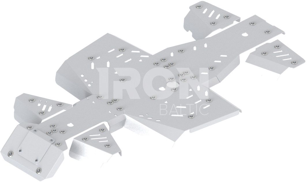 Skid plate full set (aluminium): Segway Snarler AT6 L
