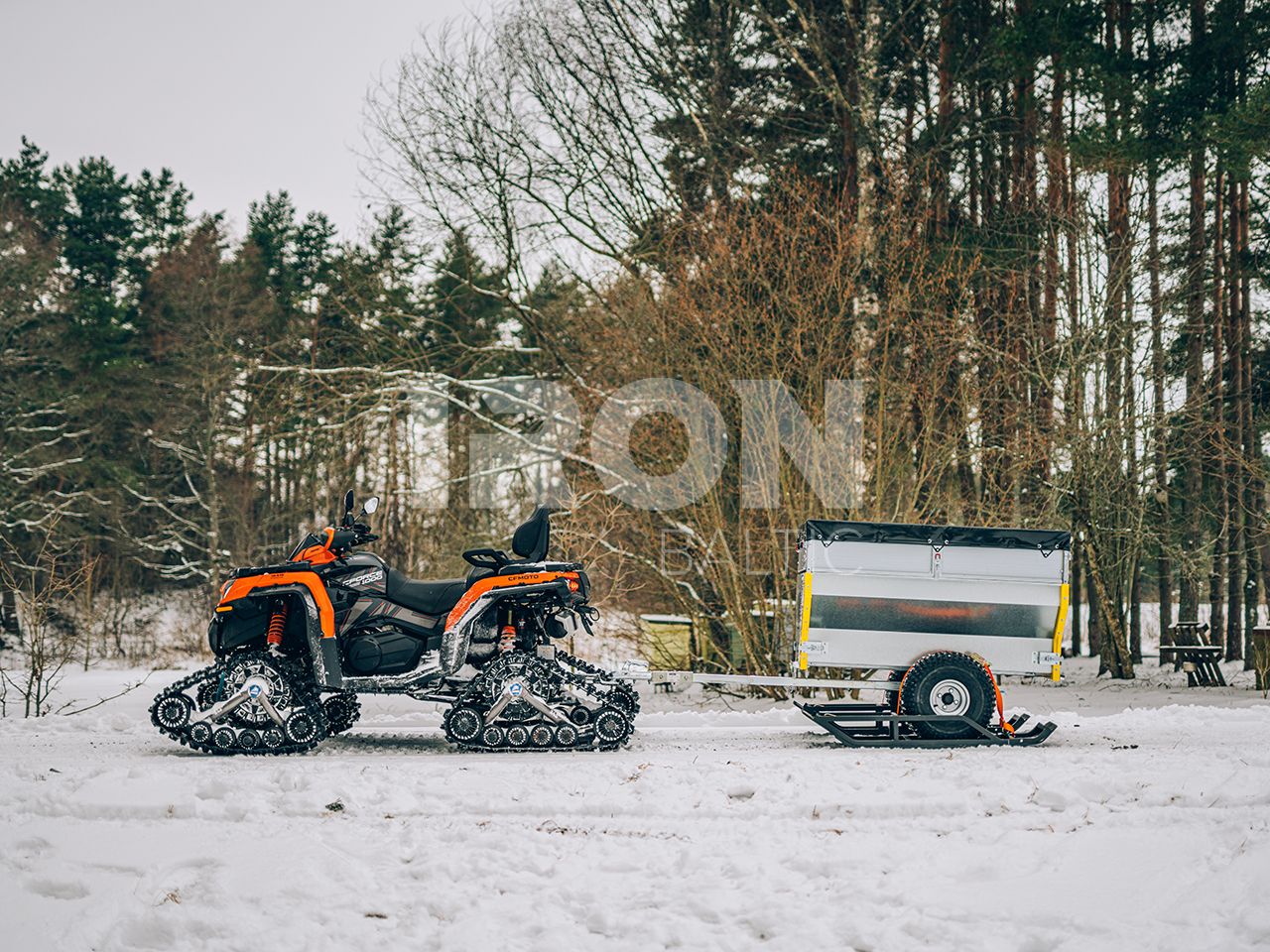Trailer skis: ( 1 axle trailer ): adjustable width: road & offroad tyres