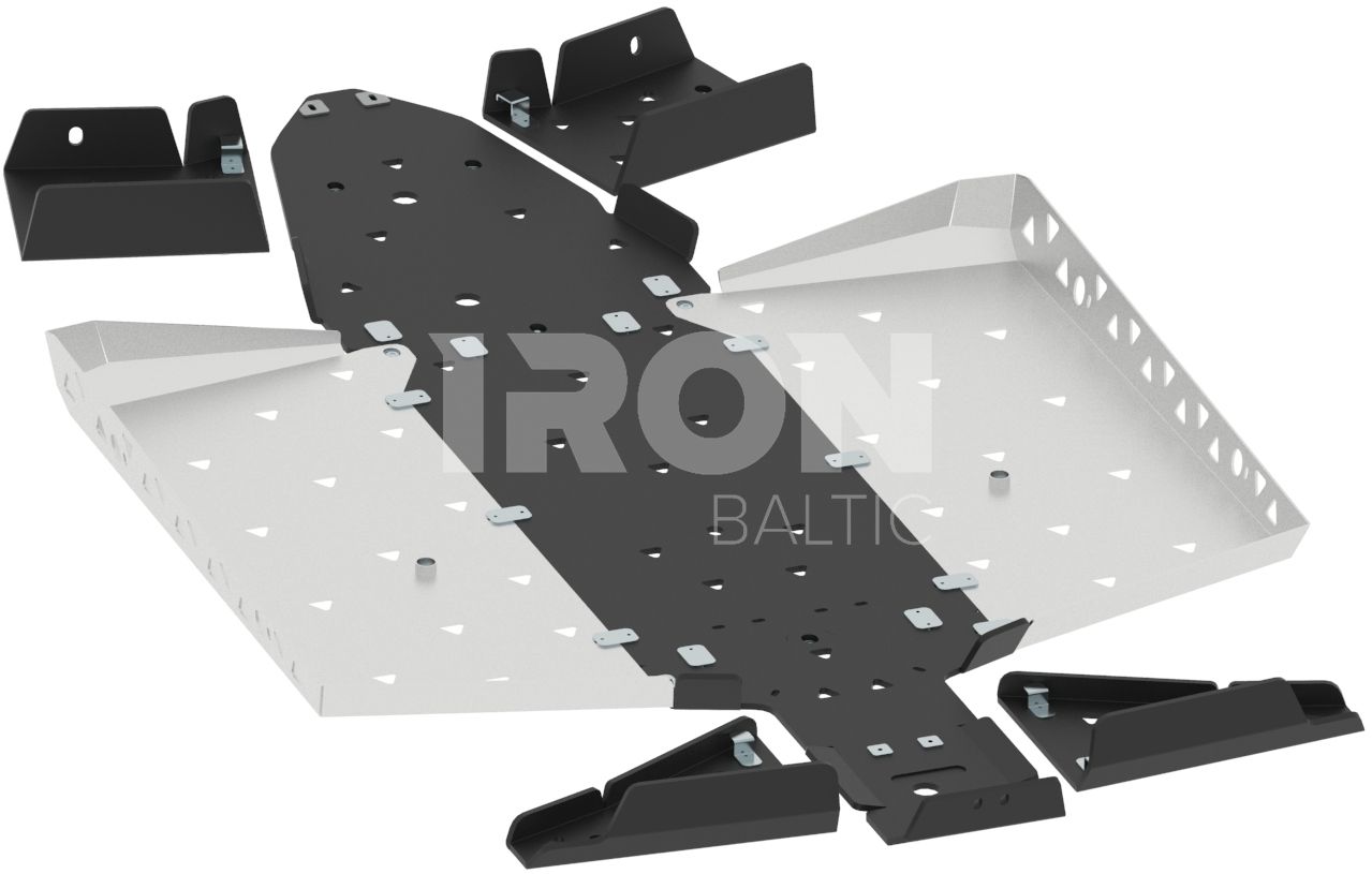 Skid plate full set (aluminium/plastic): Polaris General
