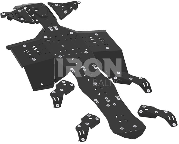 CanAm G2 Outlander 6x6 MAX: skid plate full set plastic: (2019+)