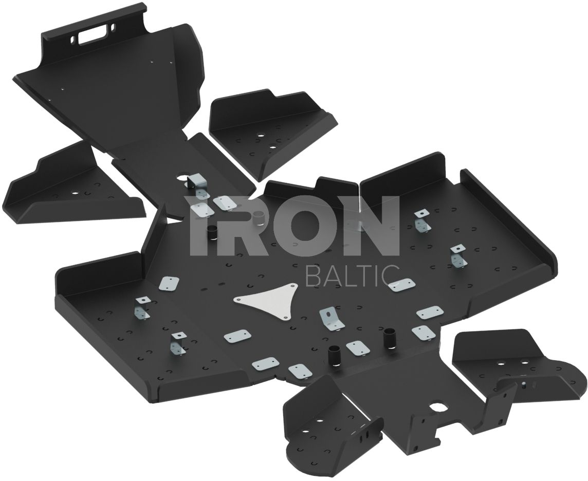 Skid plate full set (plastic): GOES Cobalt / Iron