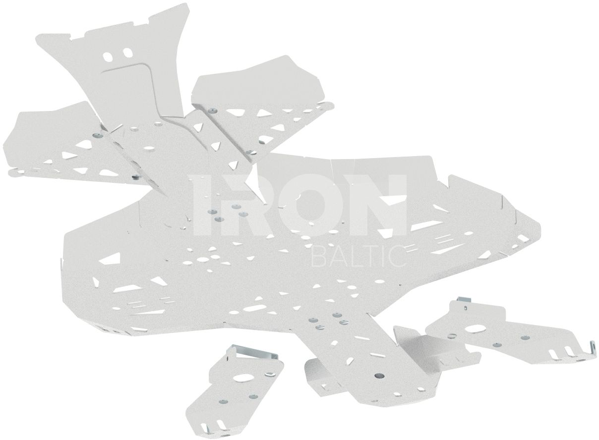 Skid plate full set (aluminium): CanAm G2 Renegade: (2017-2018)