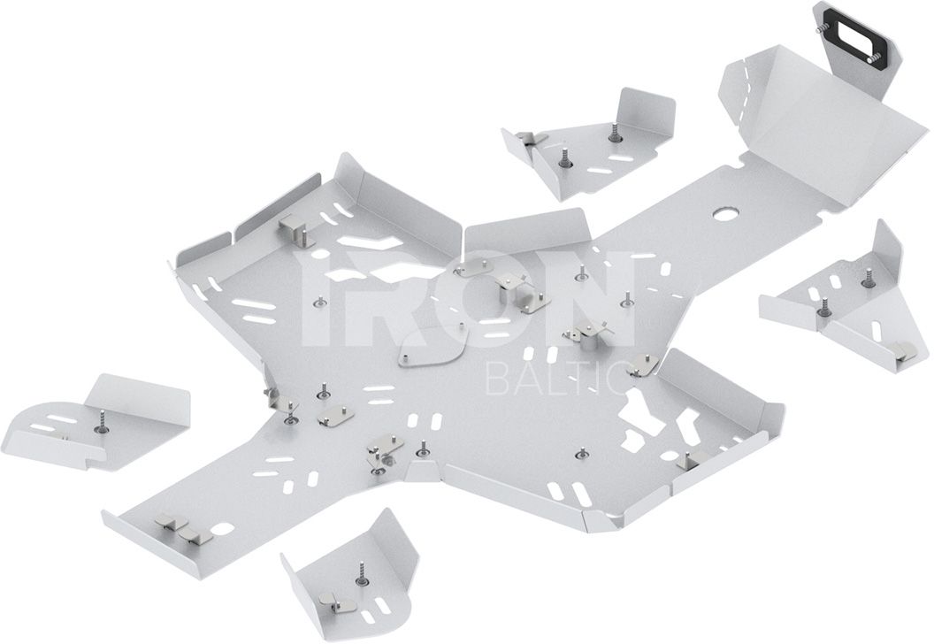 Skid plate full set (aluminium): CFMOTO CFORCE 450-S / 520-S (2022+): 2023+ CFORCE 400 / 500 (in USA / CAN)