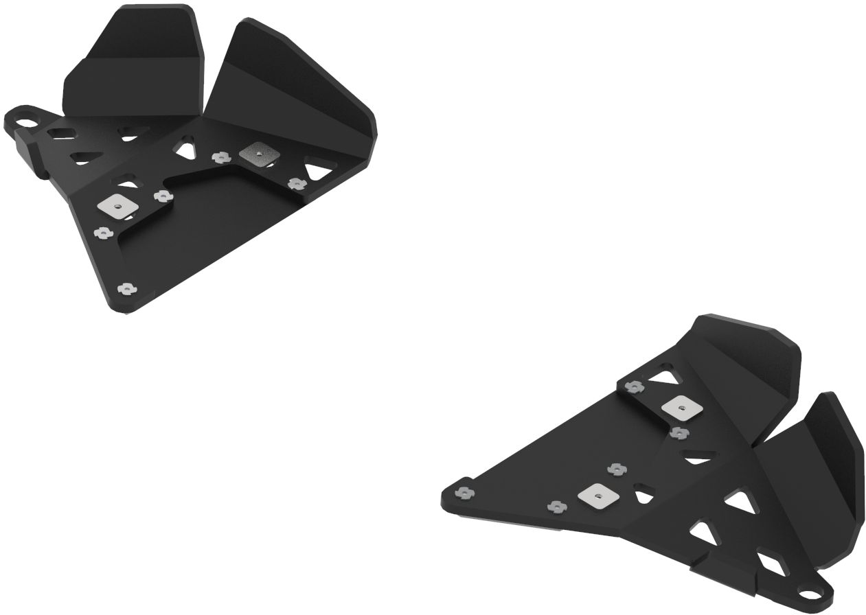 Pl. HDPE front A-arm guards (pair)