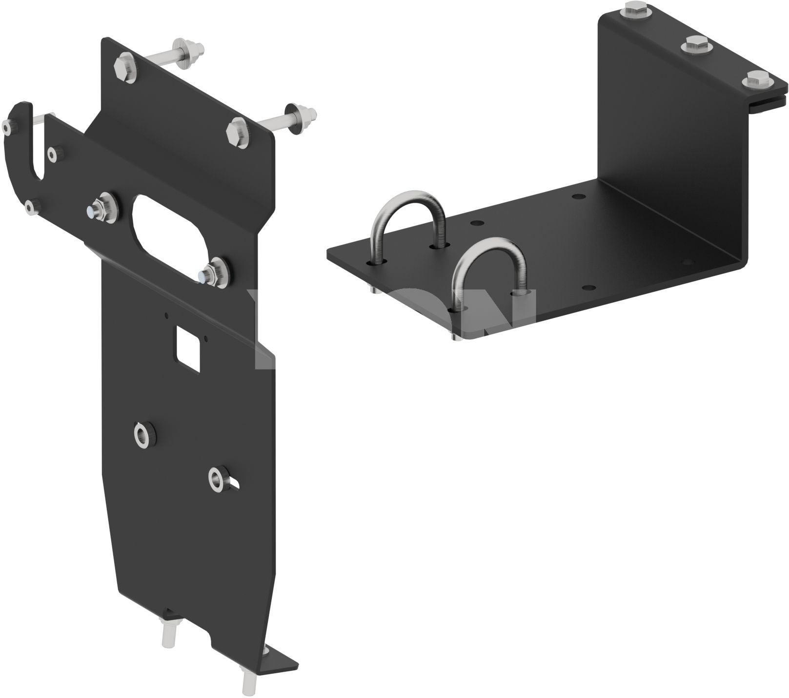 Rear winch mounting kit: Polaris Sportsman 570 Big Boss 6x6 (MY2025+) (1,25"/32mm receiver)