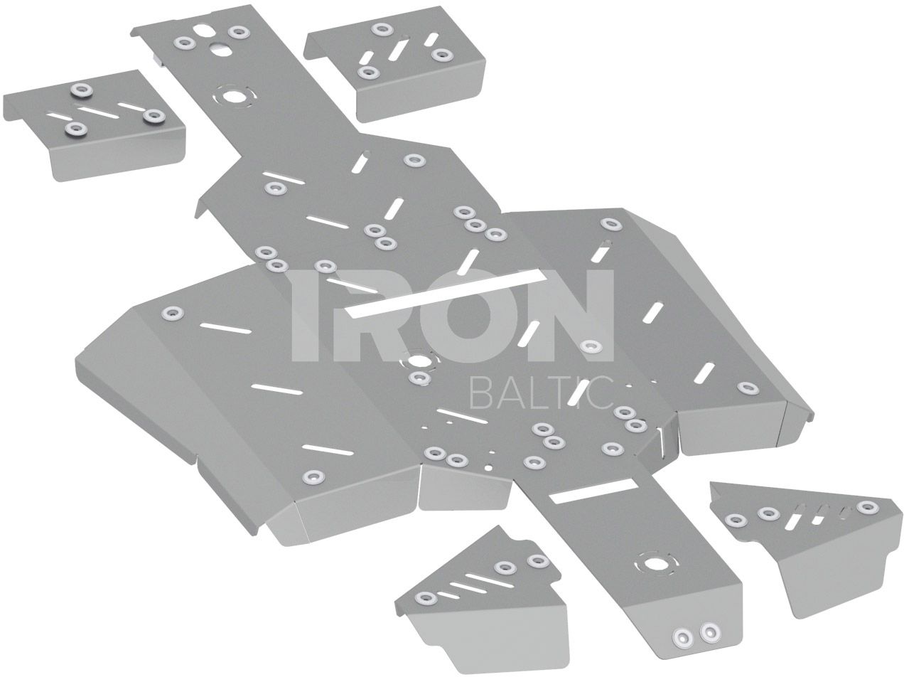 Skid plate full set (aluminium): Linhai M550L EPS
