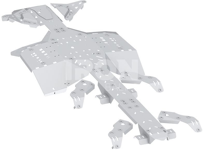 CanAm G2 Outlander 6x6 MAX - skid plate full set aluminium: (2019+)