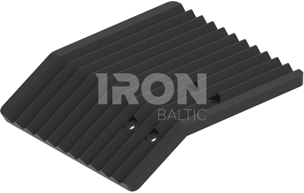 Plastic groomer blade left: for ski track maker