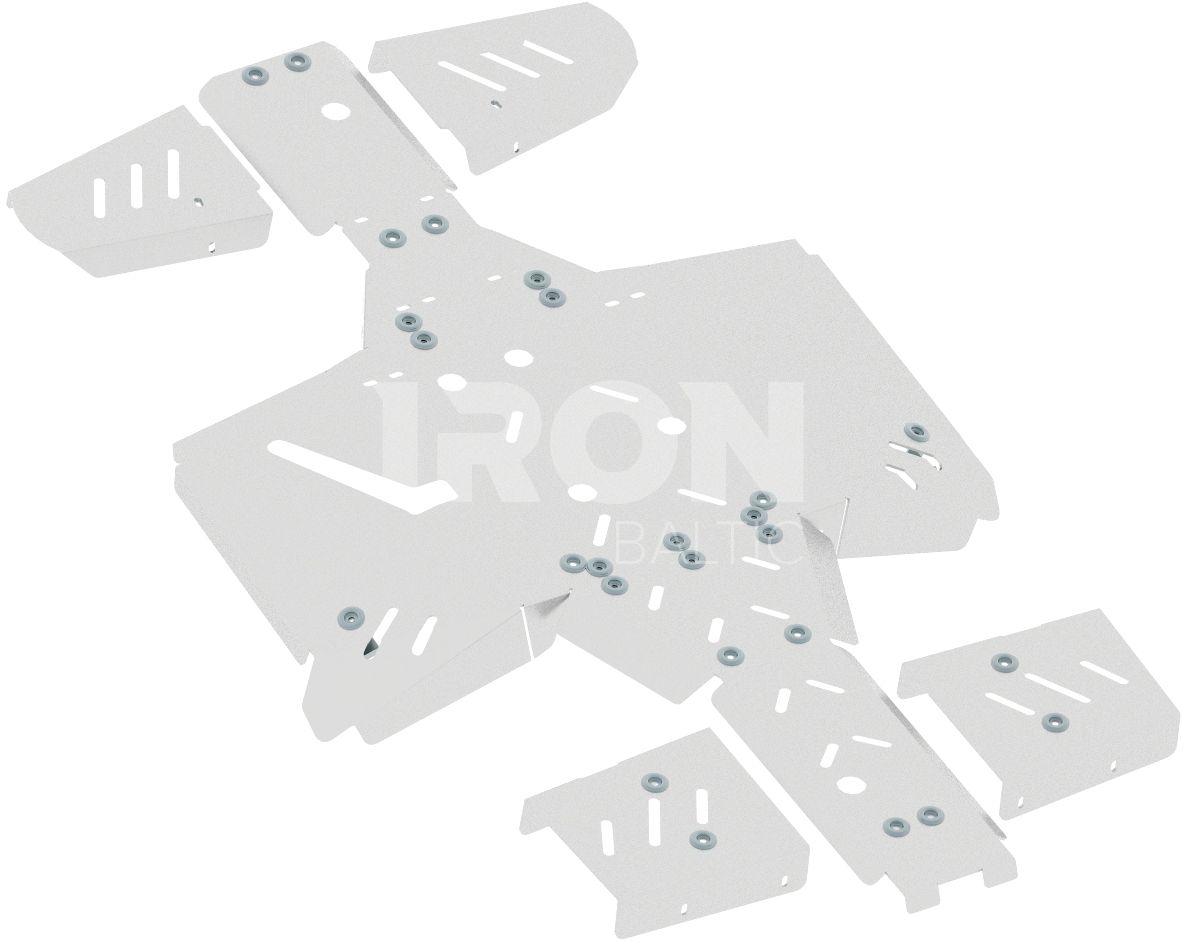 Skid plate full set (aluminium): TGB 1000 Blade: TGB 1000 LTX Blade