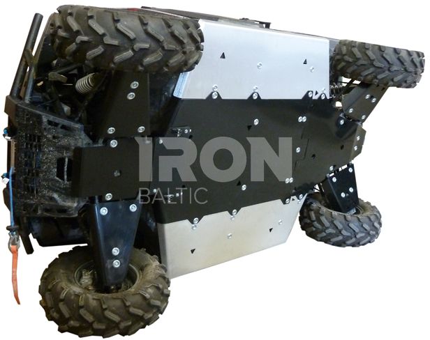 Skid plate full set (aluminium/plastic): Polaris Ranger: 900 XP / 1000 Diesel