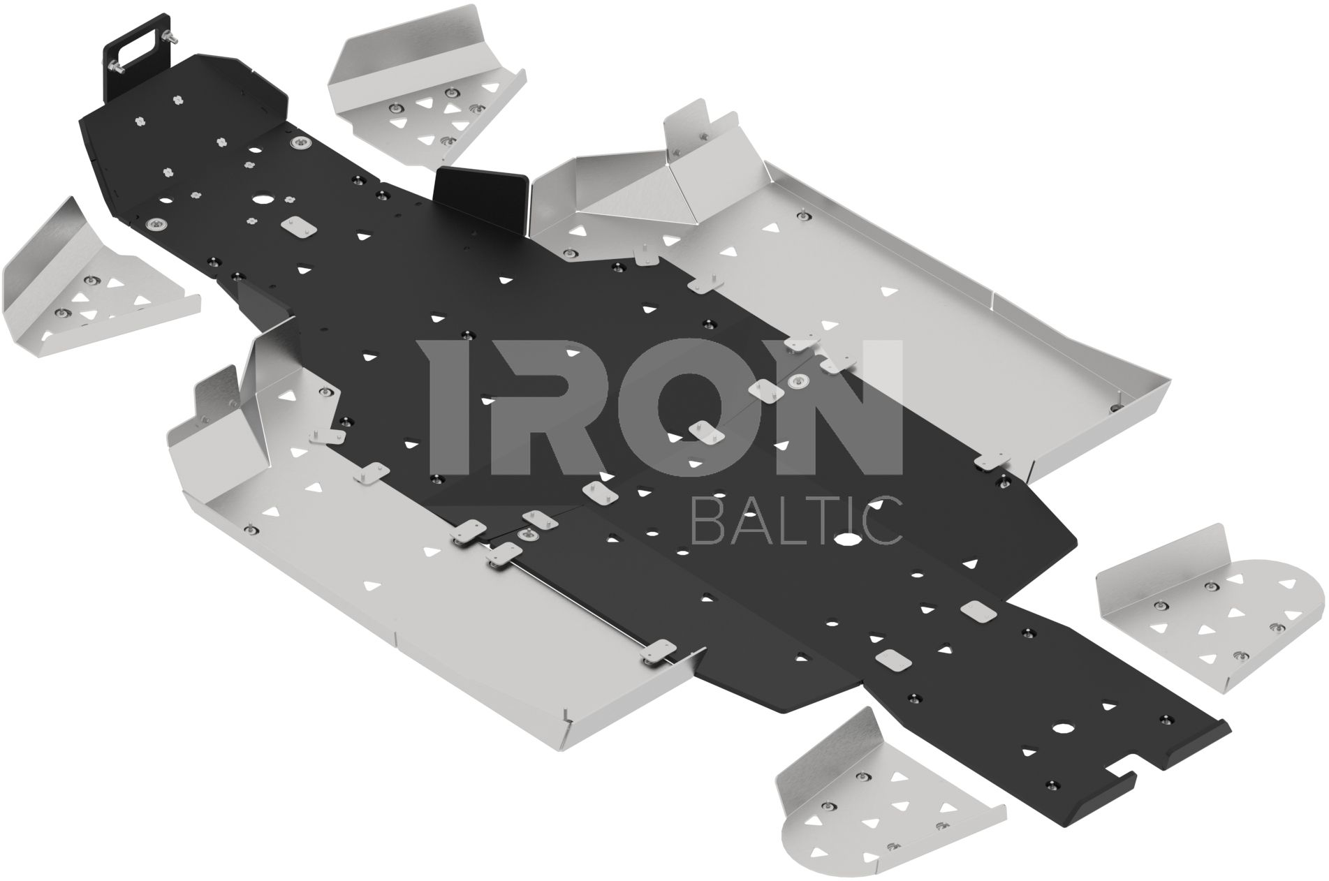 Skid plate full set (plastic-aluminium): Trapper 550 UTV: HiSun 550 UTV