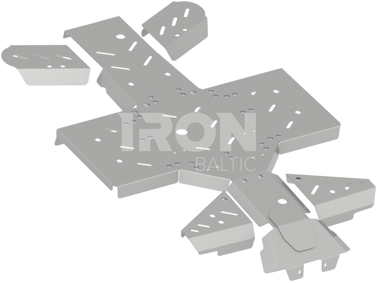 Skid plate full set (aluminium): Trapper 550/750: Hisun Tactic 550/750 2-Up