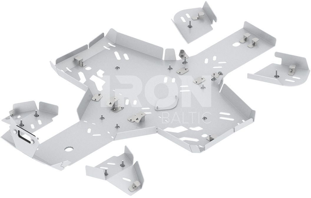 Skid plate full set (aluminium): CFMOTO CFORCE 450-S / 520-S (2022+): 2023+ CFORCE 400 / 500 (in USA / CAN)