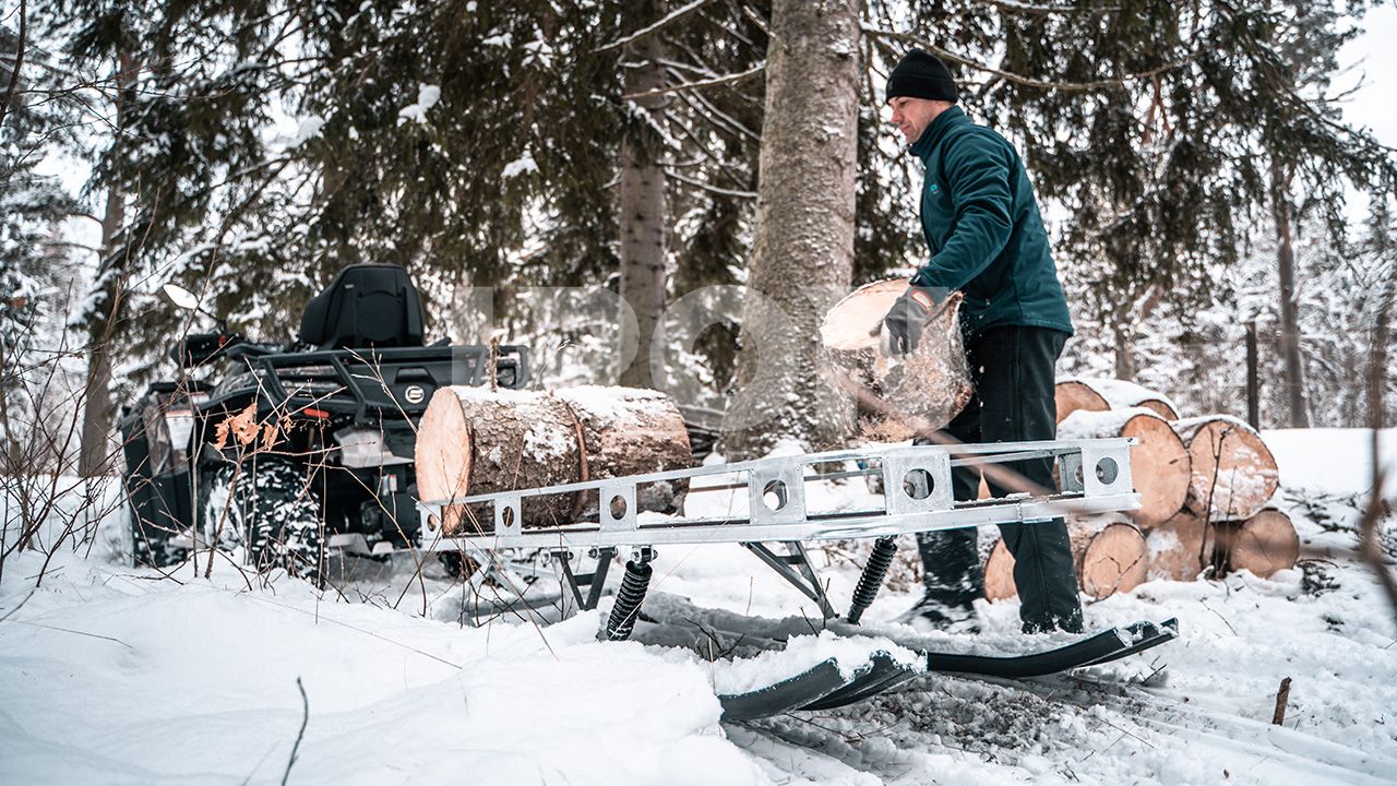 Ski sled: (platform trailer on skis)