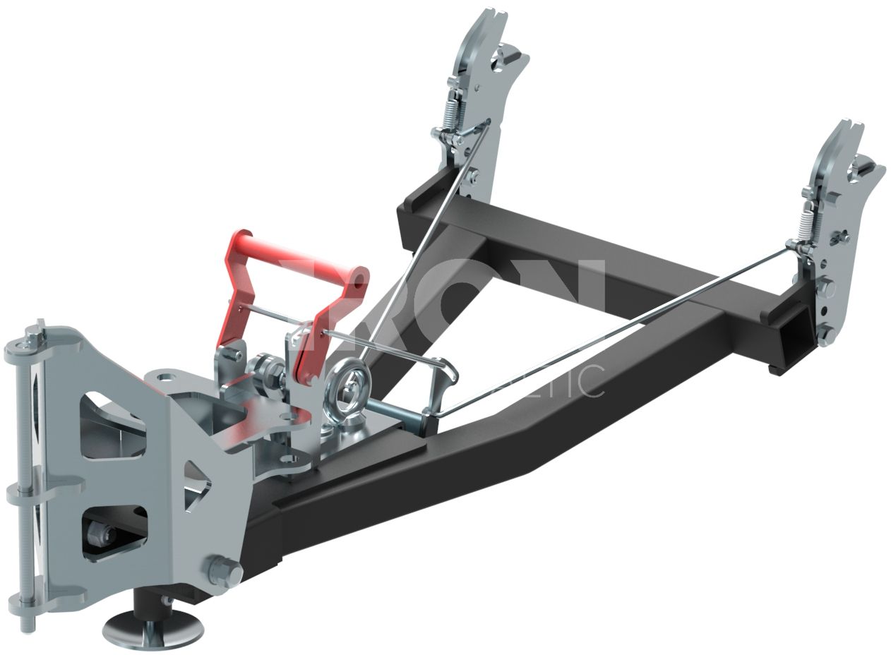 Front mount quick attach push tube: V-Plow G2 1500