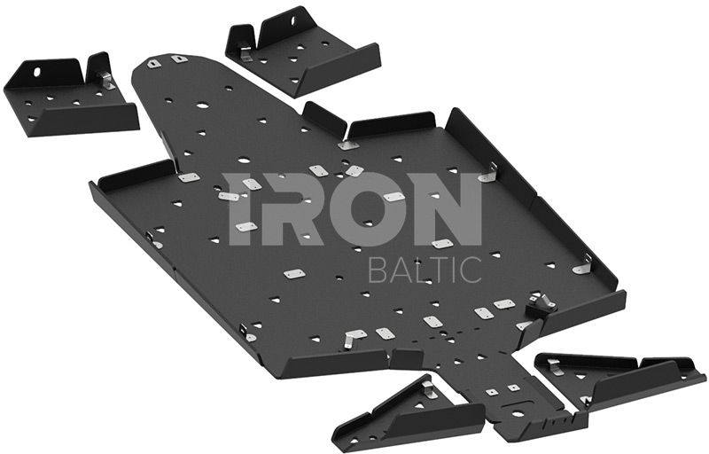 Skid plate full set (plastic): Polaris RZR 900 S / RZR 1000 S