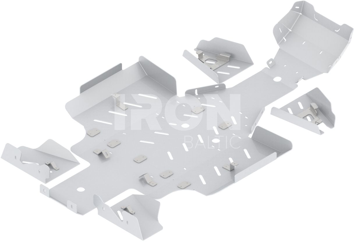 Skid plate full set (aluminium): Suzuki KingQuad 500/750 Axi (EPS)