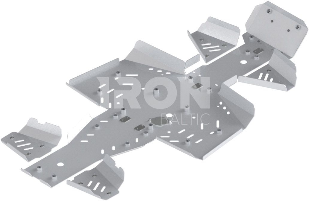 Skid plate full set (aluminium): Segway Snarler AT6 L