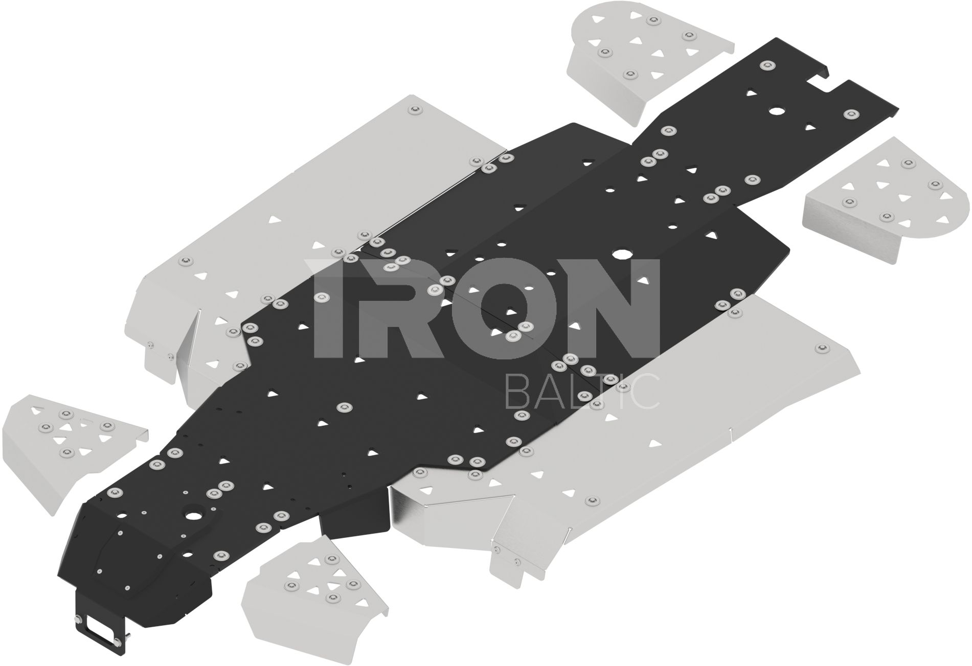 Skid plate full set (plastic-aluminium): Trapper 550 UTV: HiSun 550 UTV