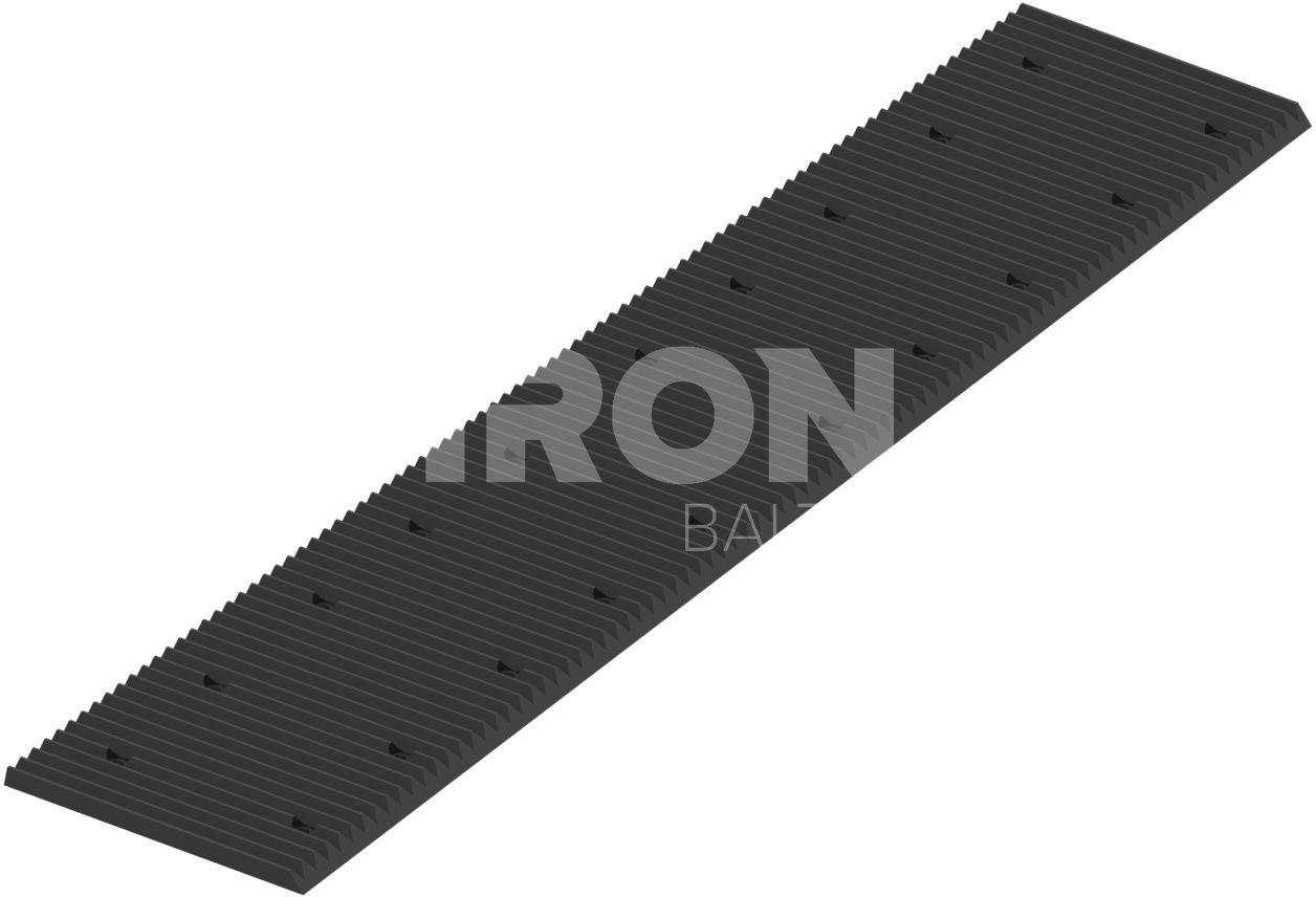 Plastic center groomer blade: for ski track maker