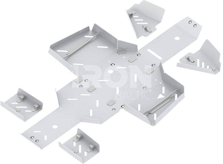 Skid plate full set (aluminium): Linhai 500