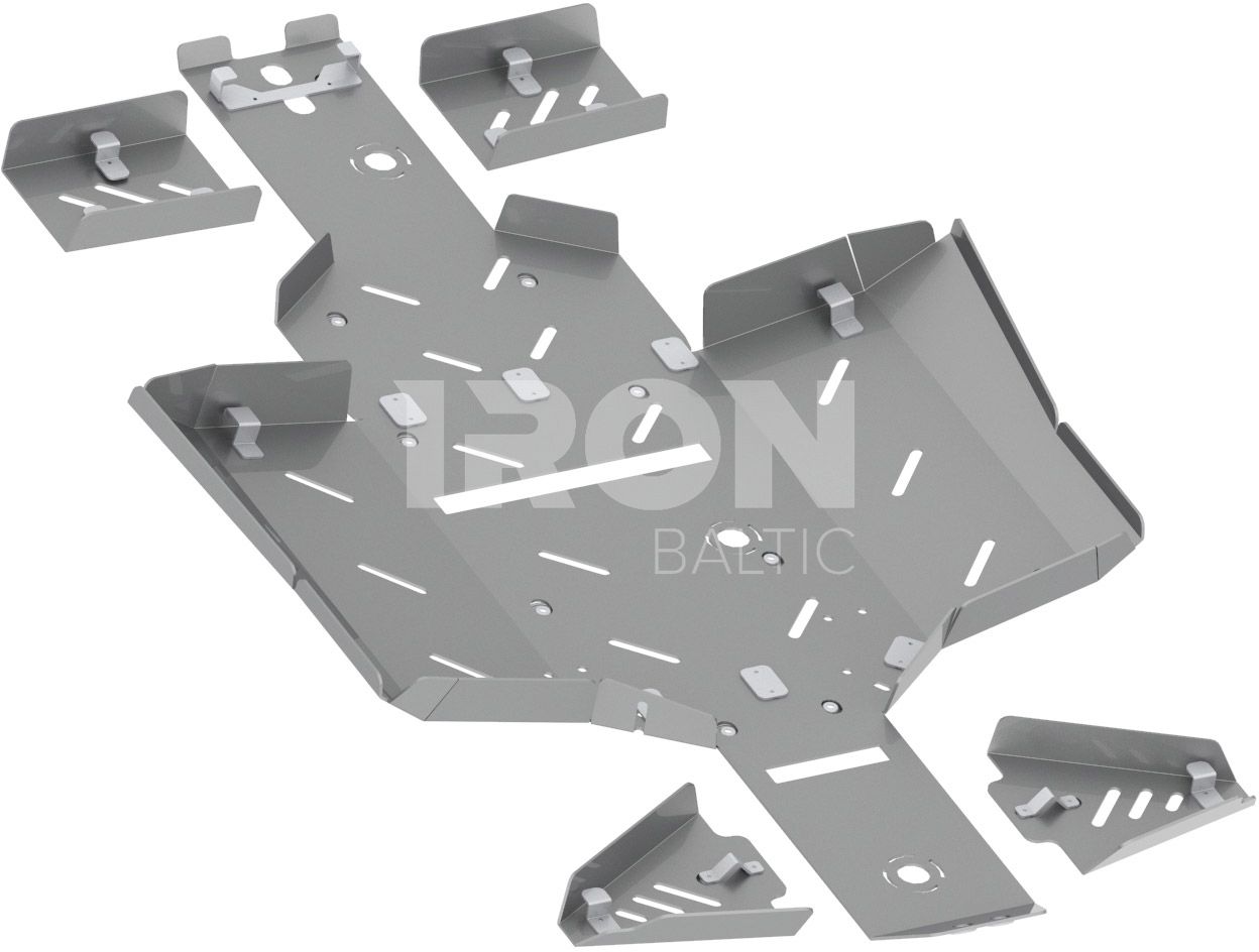 Skid plate full set (aluminium): Linhai M550L EPS