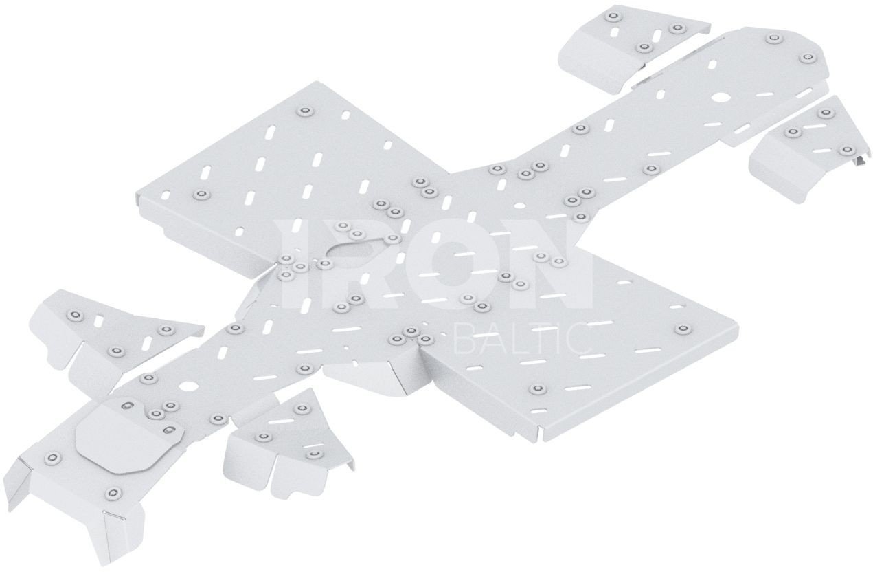 Skid plate full set (aluminium): Trapper Guardian 450L/550L/750L (2025+): HISUN Guardian 400 / 550 / 650