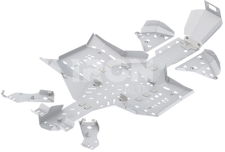 Skid plate full set (aluminium): CanAm G2 Outlander MAX: 650/850/1000: (2019+)
