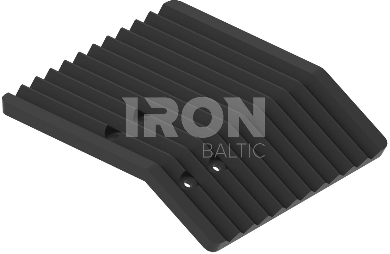Plastic groomer blade right: for ski track maker