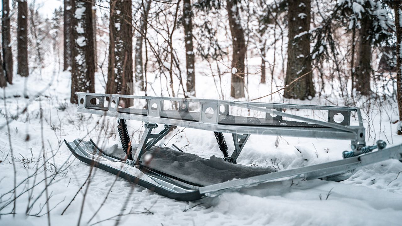 Ski sled: (platform trailer on skis)