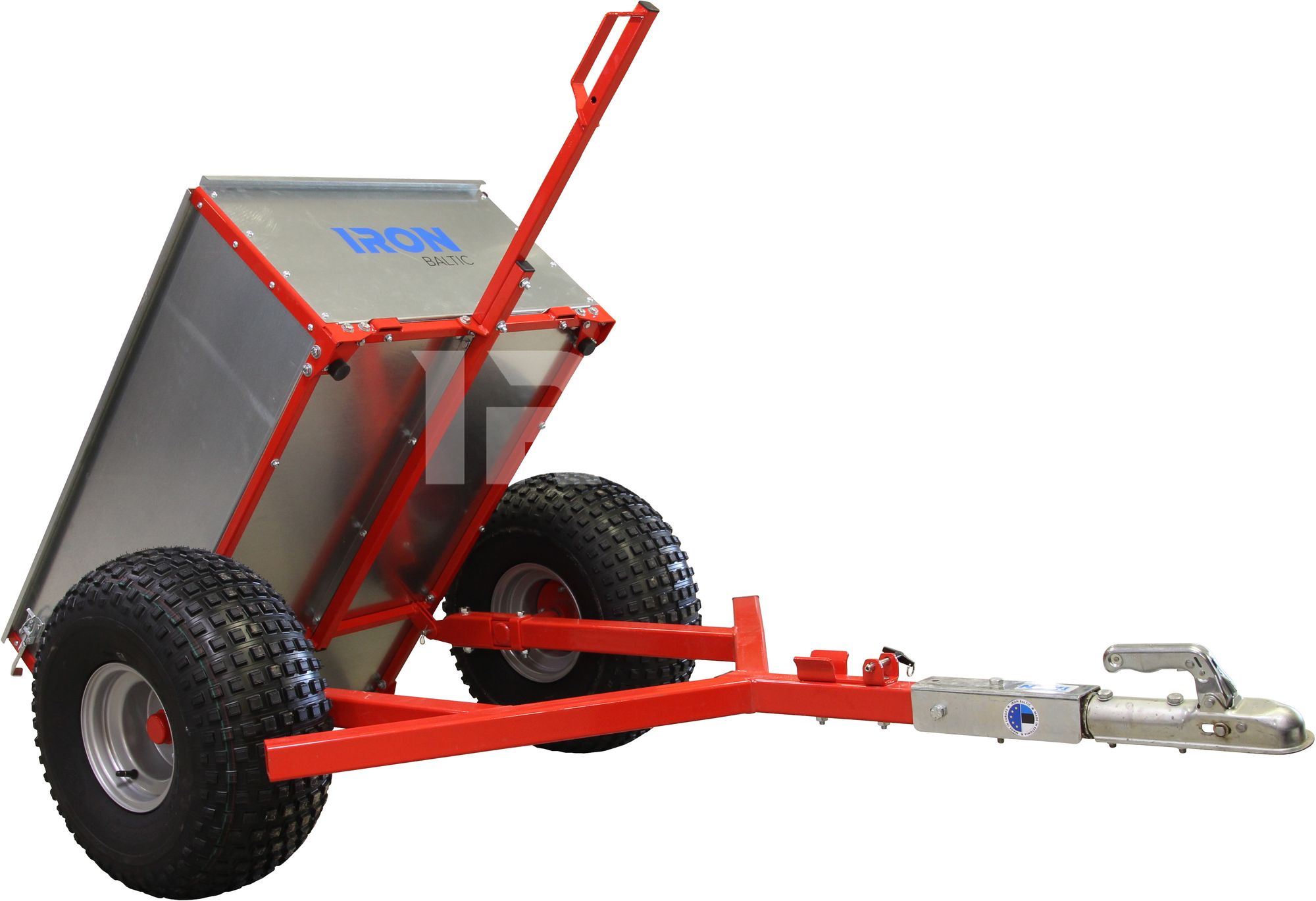 Tiltable cargo box for log hauler
