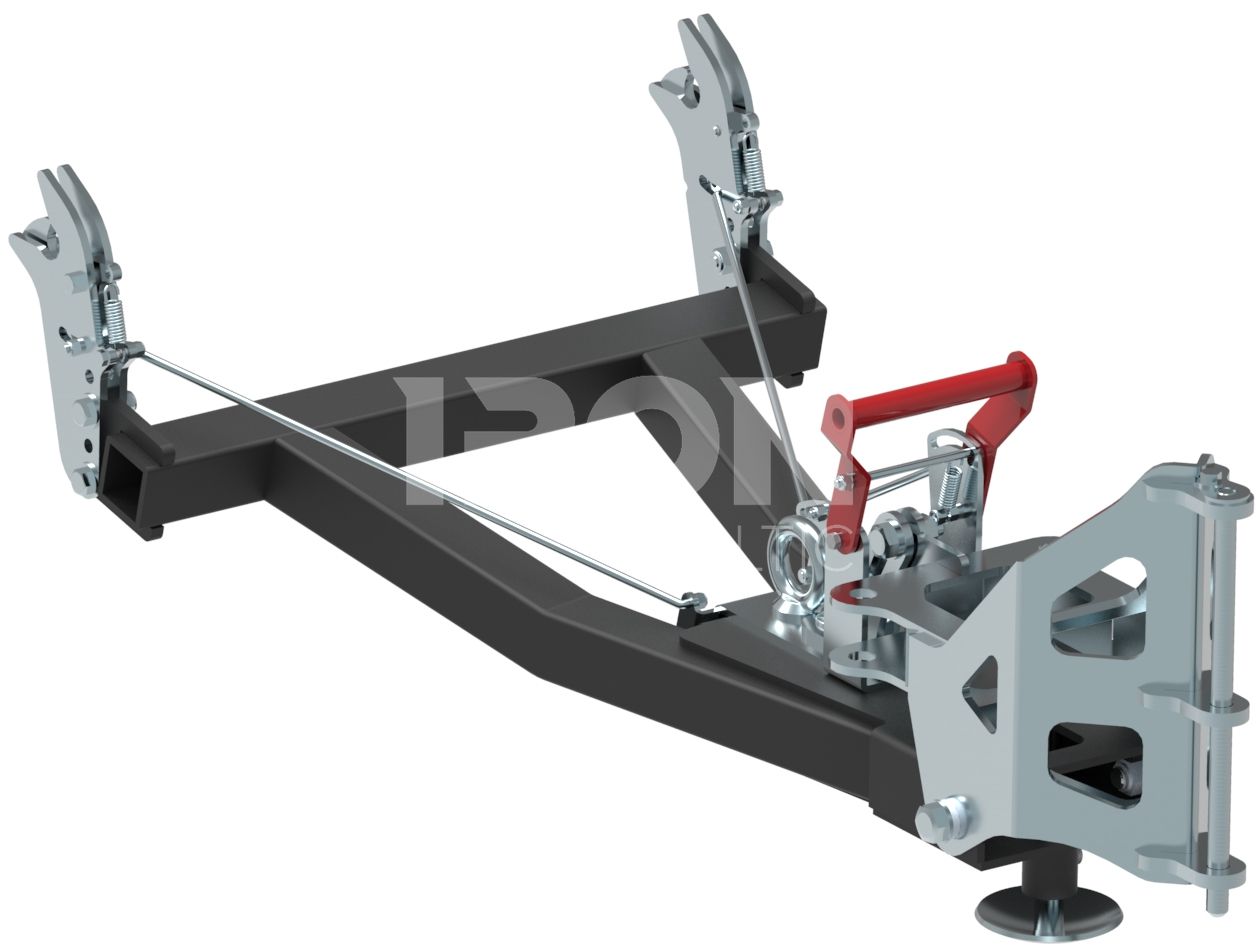 Front mount quick attach push tube (narrow): V-Plow G2 1500