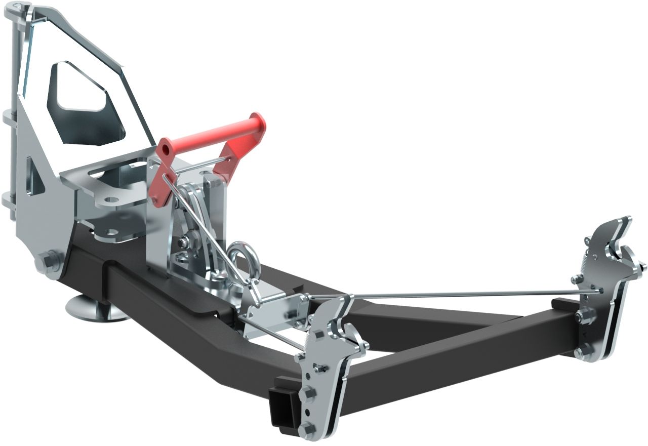 Front mount quick attach push tube: V-Plow G2 1500
